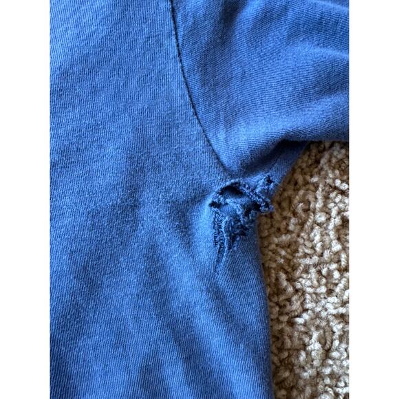 Vintage ‘82 Port Jefferson Distressed Thrashed M Faded Navy Single Stitched Tee - Picture 4 of 8